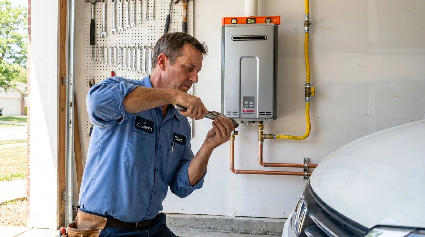 Tankless water heater installation by a Johns Plumbing LLC plumber in Creede